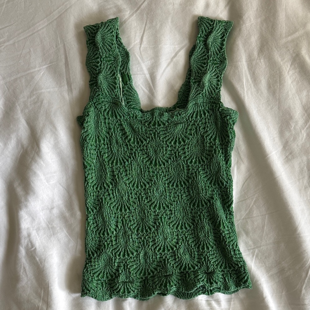 Free People Green Tanktop